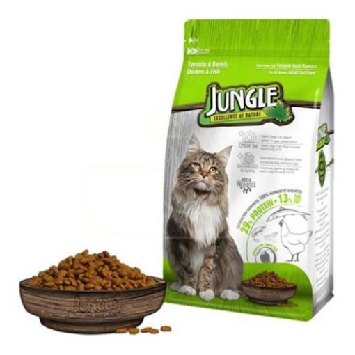 JUNGLE YETİŞKİN KEDİ MAMASI TAV.BAL 500 GR. ürün görseli