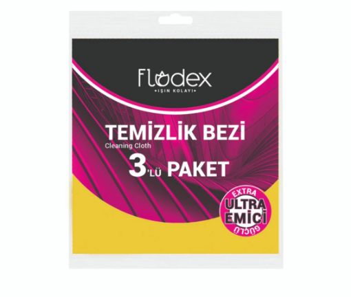 FLODEX TEMİZLİK BEZİ 3'LÜ. ürün görseli