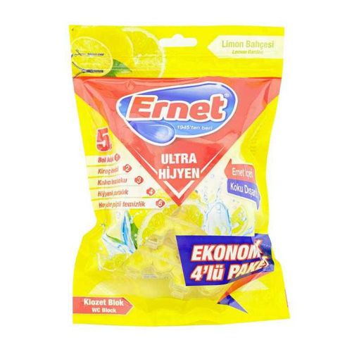 ERNET WC BLOK POŞET 4*50 Lİ ULTRA HİJYEN LİMON. ürün görseli