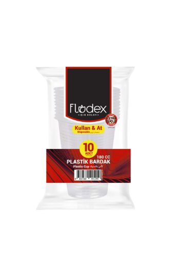 FLODEX PLASTİK BARDAK 180 CC 10'LU. ürün görseli