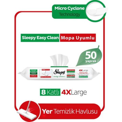 SLEEPY YER TEMİZLİK HAVLUSU 50'Lİ Ç.SULU. ürün görseli