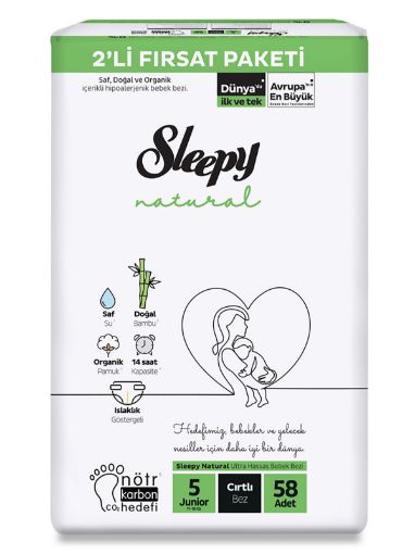 SLEEPY NATURAL 2'Lİ FIRSAT PAKET JUNIOR 58'Lİ. ürün görseli