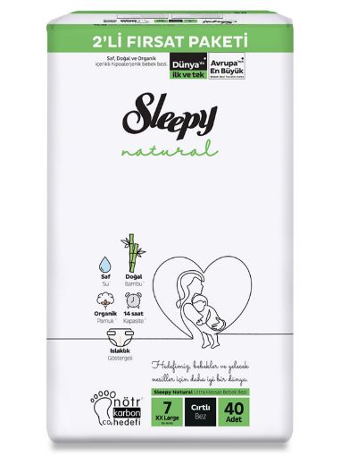 SLEEPY NATURAL 2'Lİ FIRSAT PAKET XXL 40'LI. ürün görseli