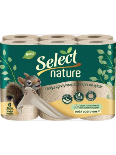 SELECT NATURA HAVLU KAĞIT 6 LI  3 KAT. ürün görseli