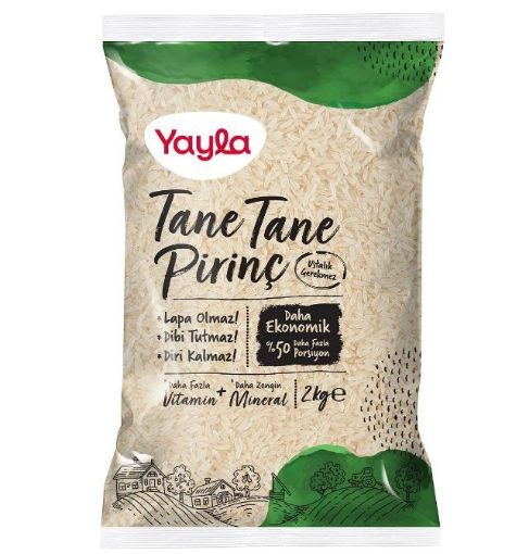 YAYLA 1 KG TANE TANE PİRİNÇ. ürün görseli