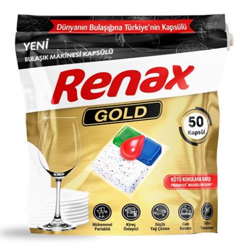 RENAX GOLD BULAŞIK MAKİNE KAPSÜLÜ 50 Lİ. ürün görseli