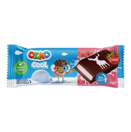 ŞÖLEN OZMO COOL ÇİLEK SÜTLÜ ÇİKOLATA  30 GR. ürün görseli