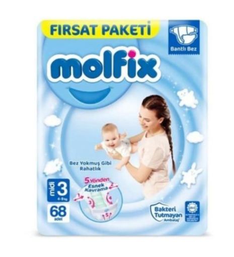 MOLFİX Ç.BEZİ FIRSAT NO:3 MİDİ 4-9 KG 68 LI. ürün görseli