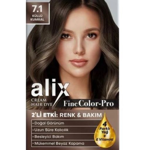 ALİX SAÇ BOYASI 7.1 KÜLLÜ KUMRAL 50 ML. ürün görseli