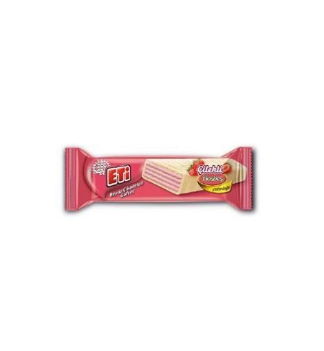 ETİ GOFRET ÇİLEKLİ BEYAZ ÇİKOLATALI 29 GR. ürün görseli