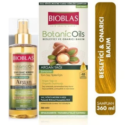 BIOBLAS 360 ML ARGAN ŞAMP.+200 ML SAÇ KREMİ. ürün görseli