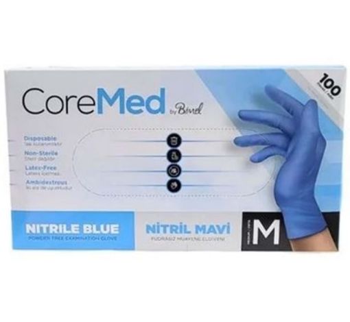 CORE FOOD NİTRİL ELD. MAVİ L BOY 100'LÜ. ürün görseli