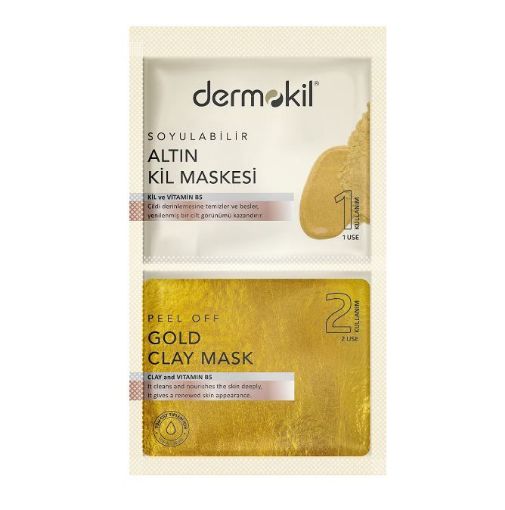 DERMOKİL ALTIN KİL MASKESİ 2x7,5 ML SOYULABİLİR. ürün görseli